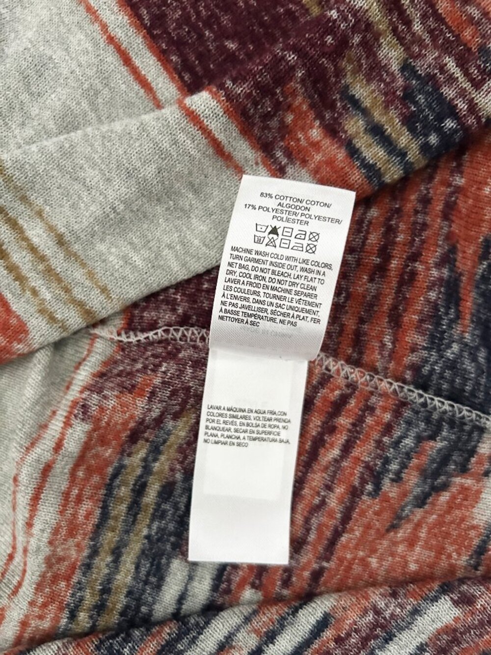 Lucky Brand Southwestern Print Open Front Cardigan Size XL Boho Waterfall Drape - Picture 8 of 8